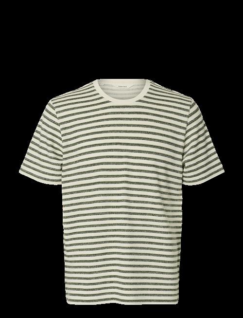 Selected | Slhkevin Stripe Ss O-Neck Tee | L