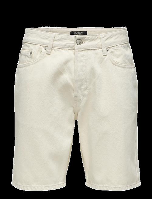 ONLY & SONS | Onsedge Ecru 2044 Pim Dnm Shorts Noos | XXL
