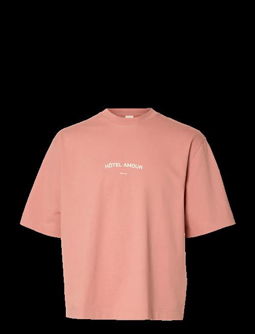 Selected | Slhboxyliam Ss O-Neck Tee Hotel Amour | XL