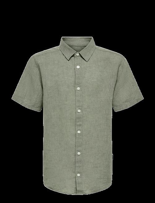 ONLY & SONS | Osjcaiden Life Ss Solid Linen Shirt Wvn | 164