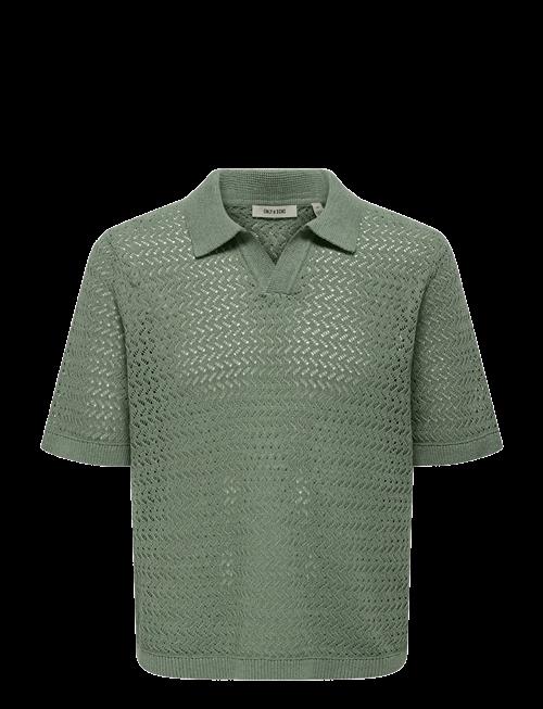 ONLY & SONS | Onsnyle 5 Ss Split Polo Knit Cs | L