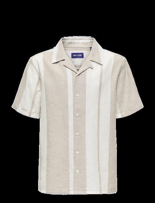 ONLY & SONS | Osjcaiden Life Ss Stripe Linen Resort Wv | 116