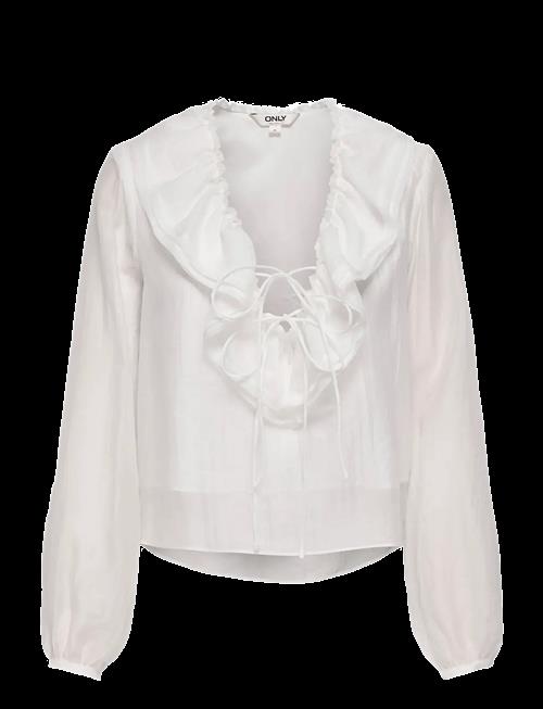 ONLY | Onlteagan Ls Sheer Ruffle Top Wvn | S