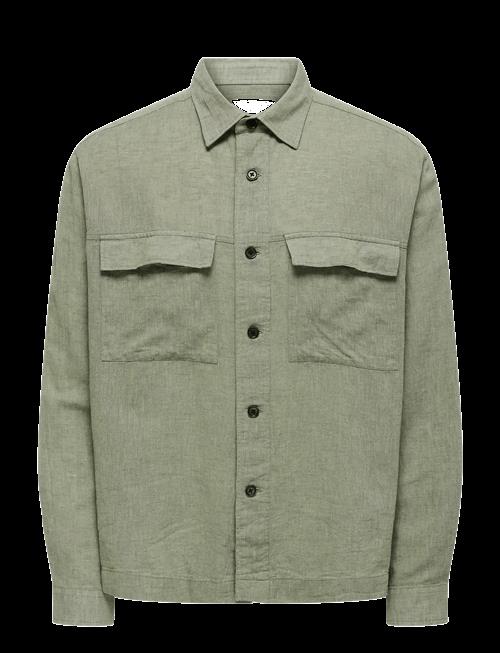 ONLY & SONS | Onscaiden Ls Overshirt Linen Blend | S