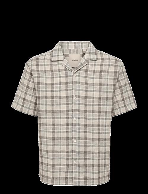 ONLY & SONS | Onscaiden Life Check Linen Blend Ss | S