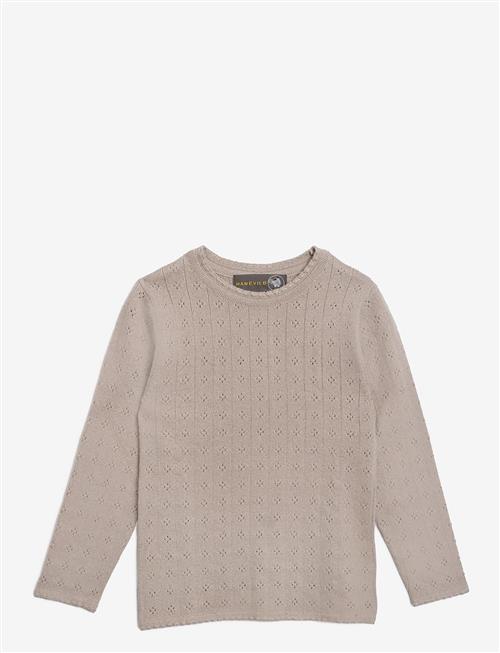 Hanevild | Thin Merino Wool Pointelle Sweater | 110