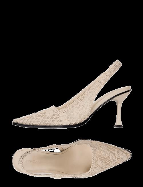 STINE GOYA | Sling Back Heel, Crochet Mesh Sling Back | 40