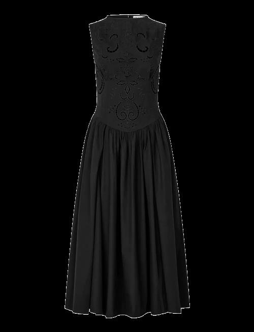 STINE GOYA | Broderie Cotton, Embroidered Midi Dress | L