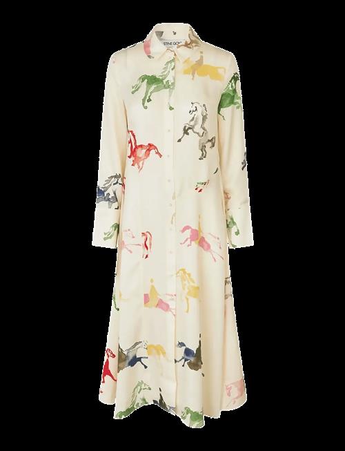 STINE GOYA | Dry Viscose, Front Placket Midi Polo Dress | S