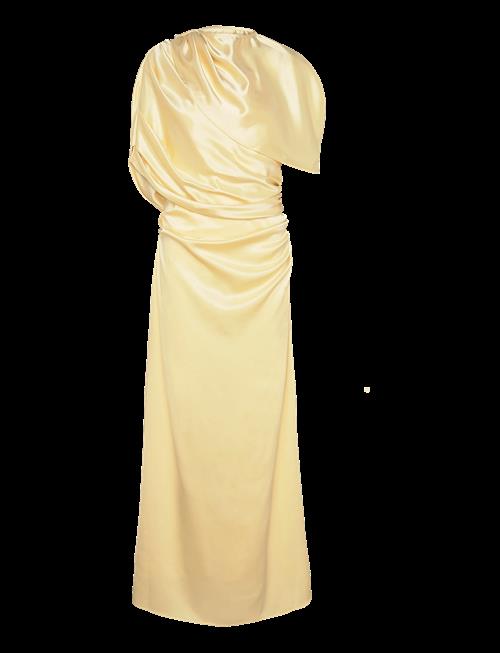 Malina | Cassia Draped Fitted Maxi Dress | 38