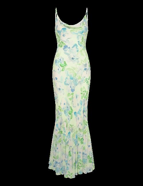 Malina | Amaia Silk Blend Chiffon Maxi Slip Dress | 42