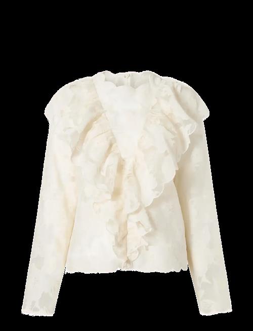 Malina | Sansa Ruffled Lace Blouse | 38