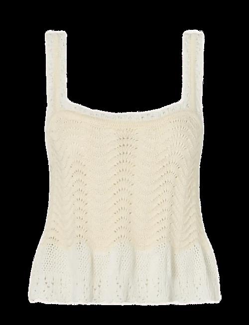 Malina | Evelynn Crochet Trimmed Knitted Top | M