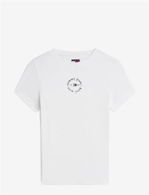 Tommy Jeans | Tjw Slim Ess Logo2 Rib Tee Ext | XS