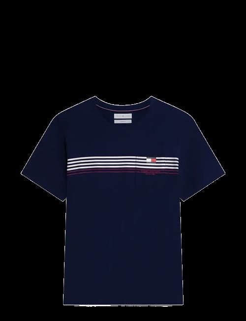 Tommy Hilfiger | Rwb Placed Stripe Reg Tee | L