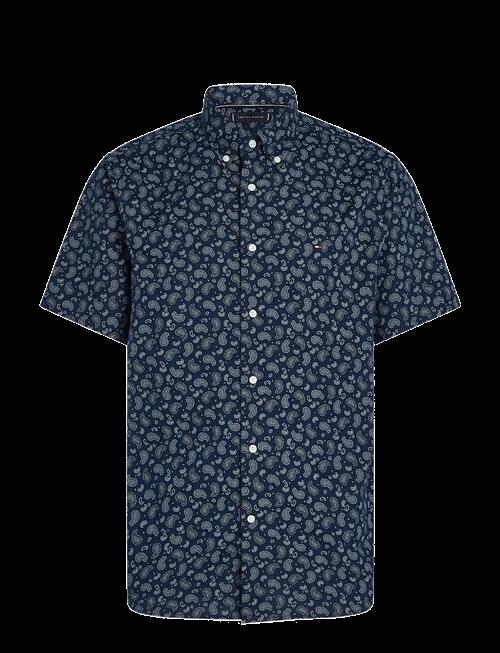 Tommy Hilfiger | Cotton Linen Paisley Rf Ss Shirt | XL