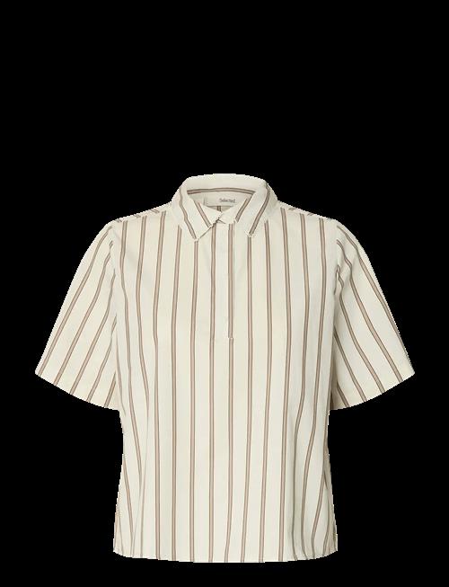 Selected | Slfgina Relaxed Ss Crochet Edge Polo B | 40