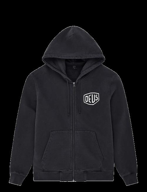Deus Ex Machina | Shield Garment Dyed Zip Hoodie | L