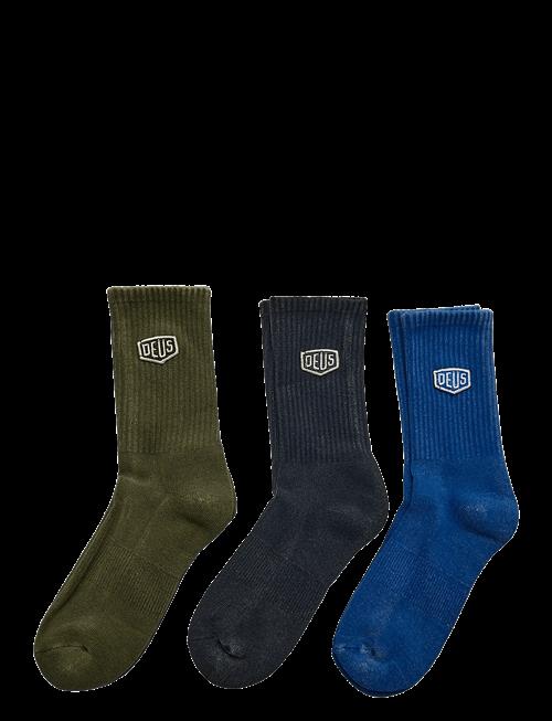Deus Ex Machina | Shield Garment Dyed Sock (3 Pack) | ONE SIZE