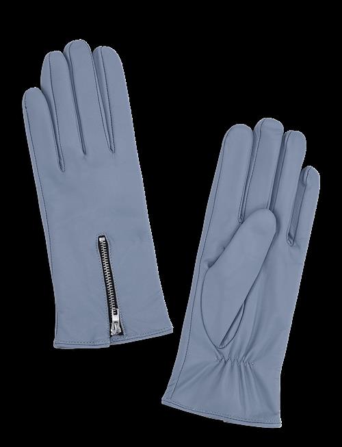 SUI AVA | Zip-Front Leather Gloves | M//7.5