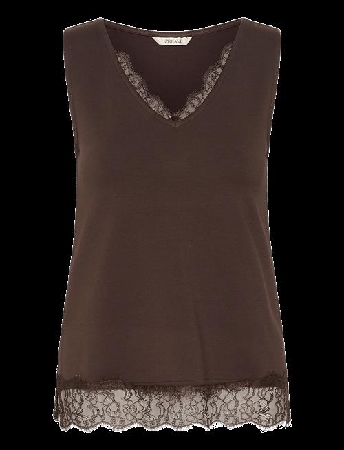 Cream | Cralvaia Jersey Lace Top | L