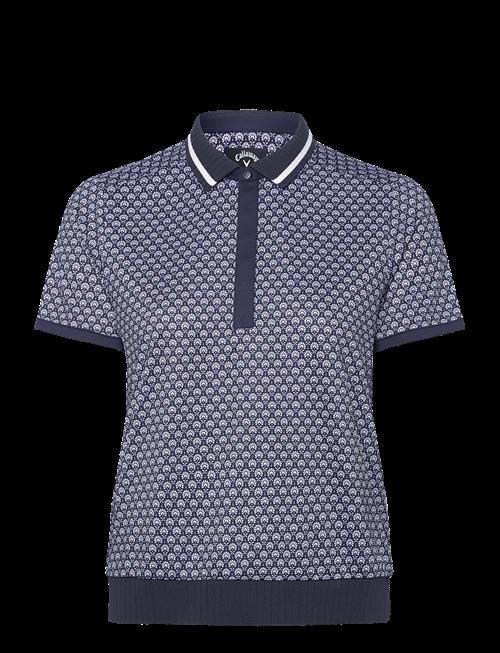 Callaway | Geo Print Rib Collar Polo | S