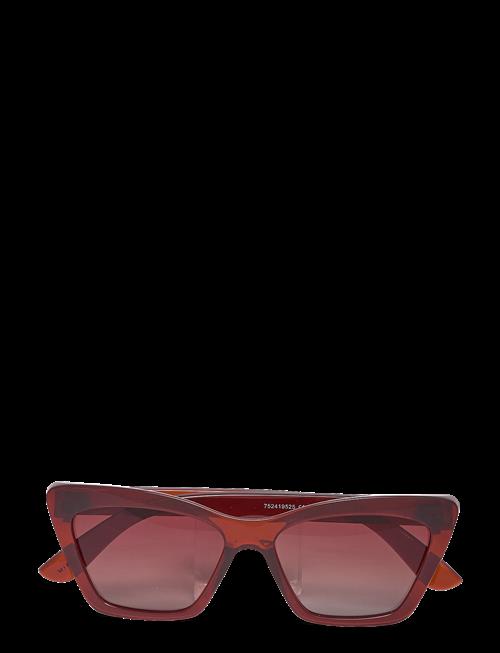 Pilgrim | Dakota Angular Cat-Eye Shaped Sunglasses Brown | ONE SIZE