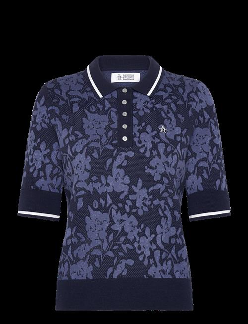 Original Penguin Golf | Botanical Jacquard Short Sleeve Sweater Polo | S