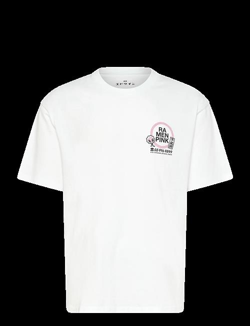 Edwin | Ramen Pink T-Shirt-White | L