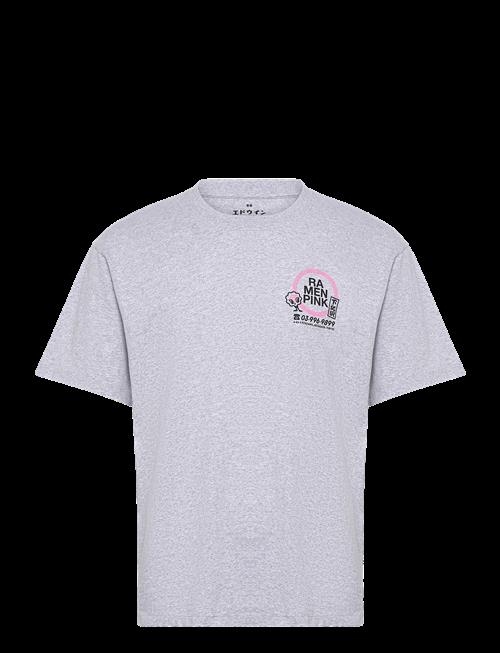 Edwin | Ramen Pink T-Shirt-Grey Marl | S