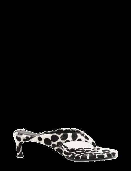 ROTATE | Kitten Heel Fur Mule | 41
