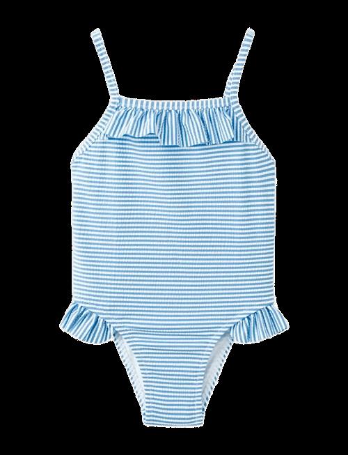 Mango | Ruffled Striped Swimsuit | 92