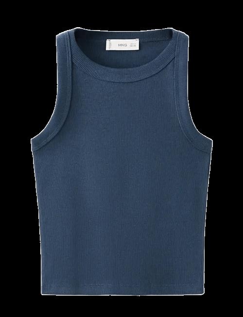 Mango | Ribbed Cotton-Blend Top | 128