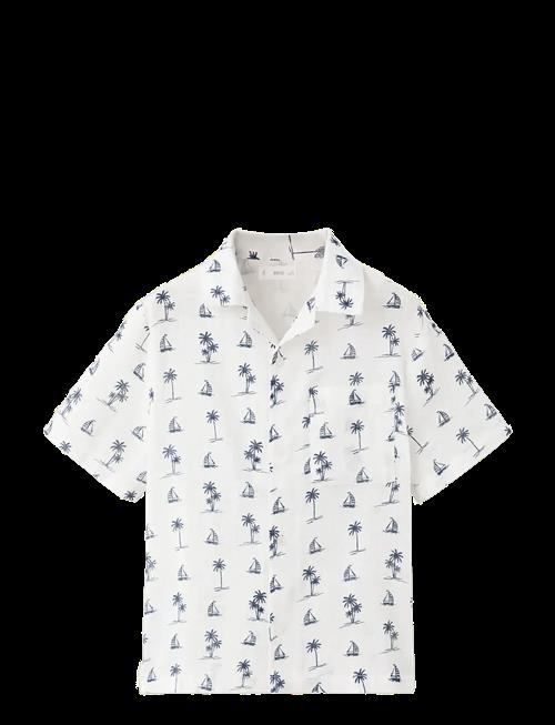Mango | Palm Tree Print Cotton Shirt | 116