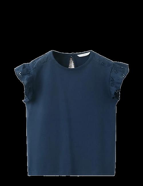 Mango | Ruffle Top With Embroidered Details | 86