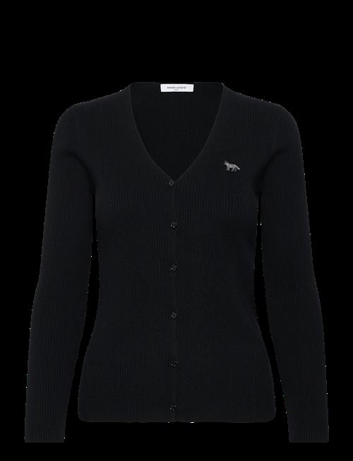 Maison Kitsune | Baby Fox Fine Rib Wool Cardigan Black | M