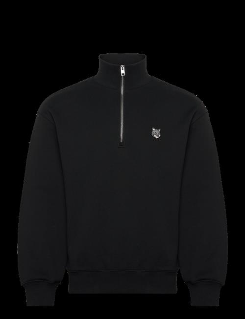 Maison Kitsune | Grey Fox Head Patch Comfort Half Zipped Sweatshirt | XL