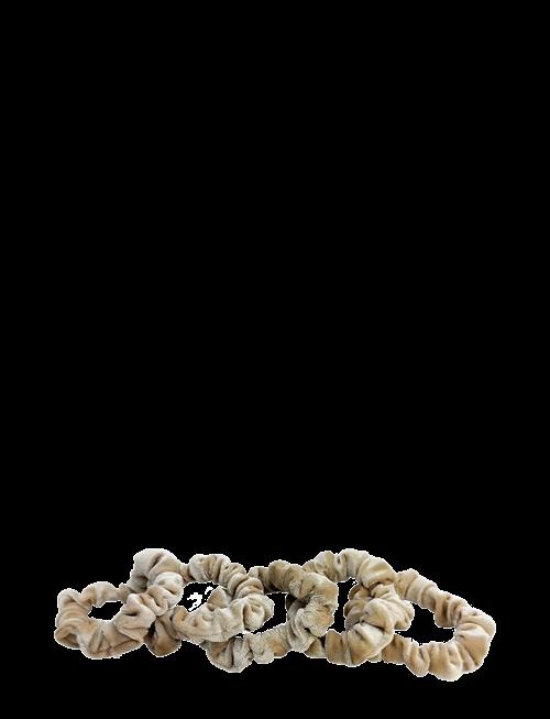 Pipol's Bazaar | Velvet Scrunchy 5 Pcs Beige | ONE SIZE