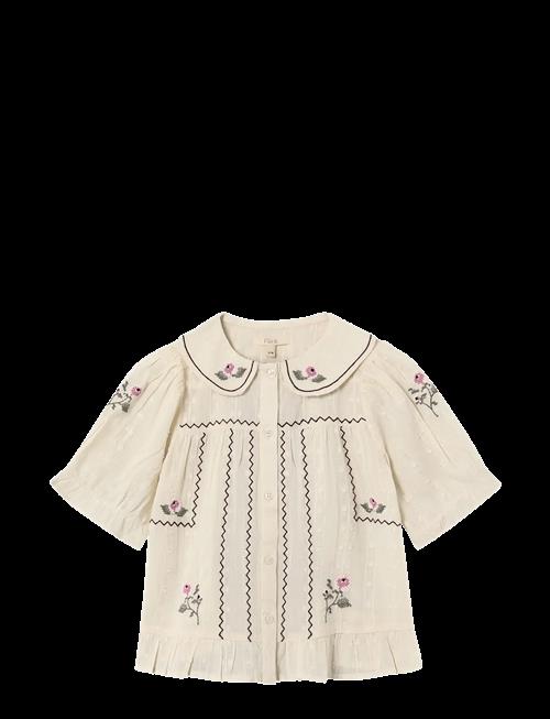Fliink | Dobby Ss Rose Embr Blouse | 104