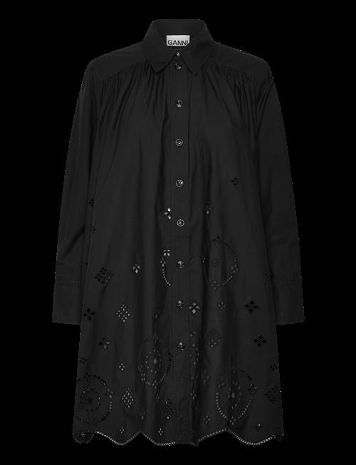 GANNI | Broderie Anglaise Wide Mini Shirt Dress | 36