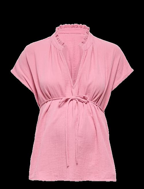 Only Maternity | Olmthyra S/S V-Neck Top Wvn | S