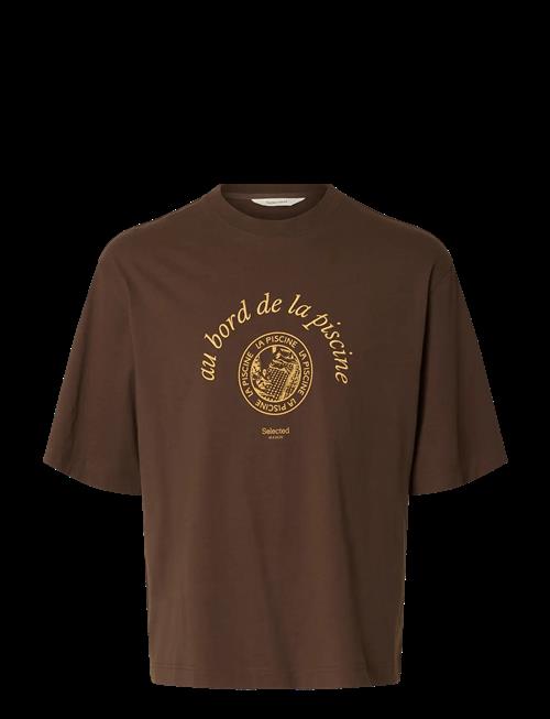 Selected | Slhboxynorman Graphic Ss O-Neck Tee | L