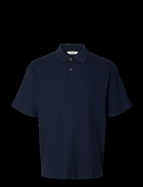 Selected | Slmrelaxsimon Ribbed Ss Polo | M