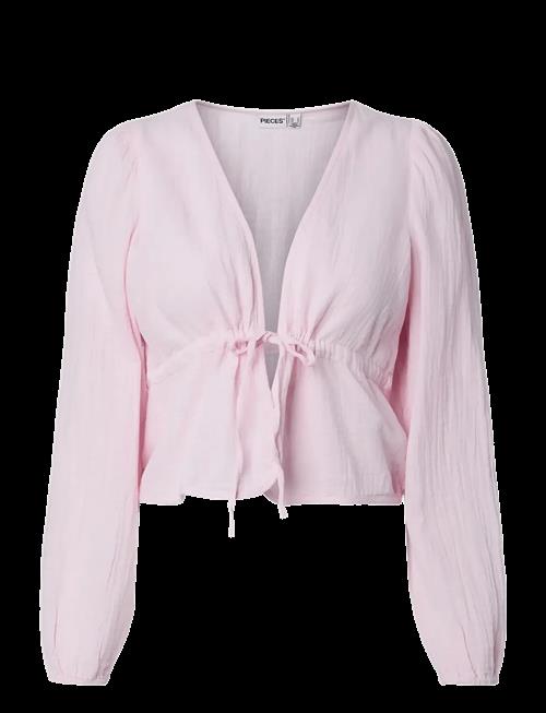 Pieces | Pcsastina Ls V-Neck Tie Top Wvn Msa Bc | M