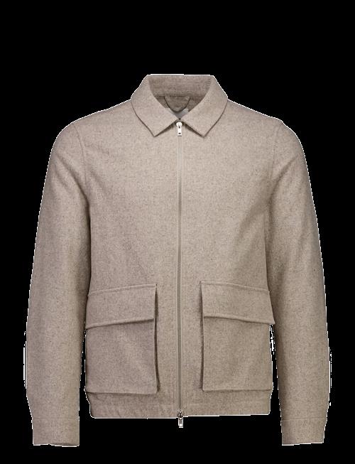 Lindbergh | Flannel Wool Blend Cropped Length Overshirt Jacket | L