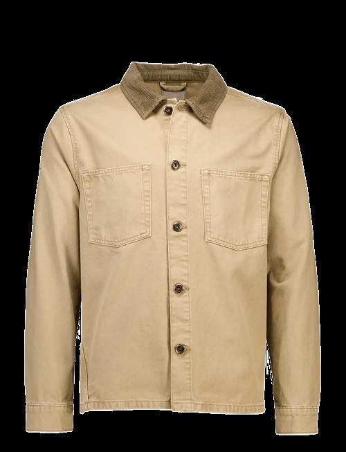Lindbergh | Corduroy Collar Twill Overshirt | M