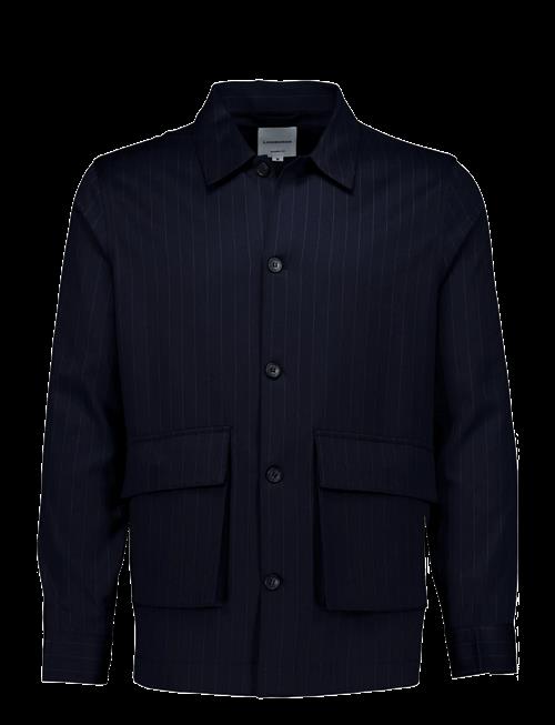 Lindbergh | Striped Overshirt W Box Pocket | L