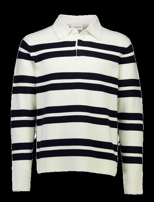 Lindbergh | Knitted Striped L/S Rugby Shirt | XL