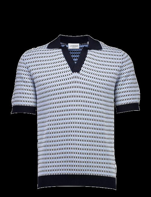 Lindbergh | Jacquard S/S V-Neck Polo | S