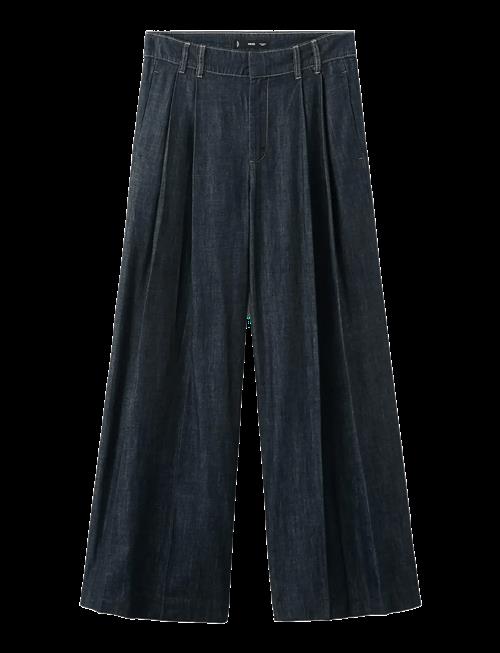 Mango | Wide Leg Denim Trousers With Belt Loops | 34